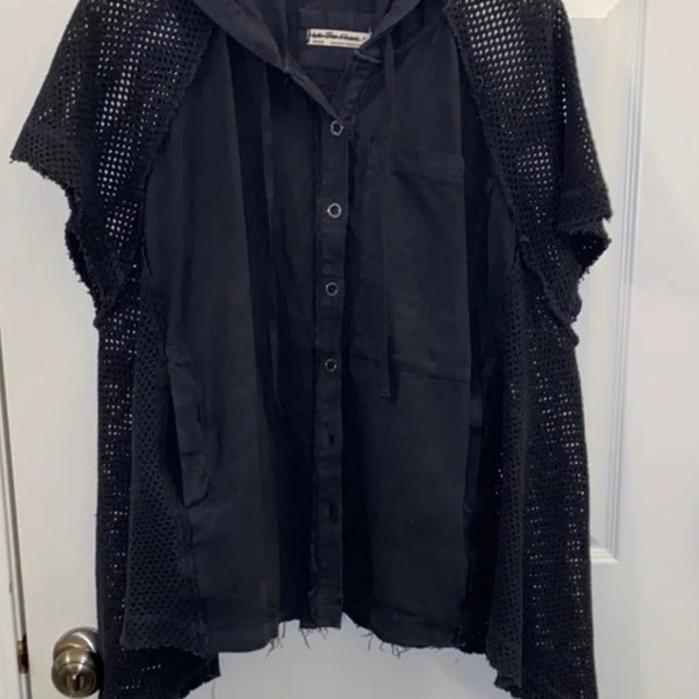 We The Free Black Hooded Cape Jacket - Picture 9 of 9